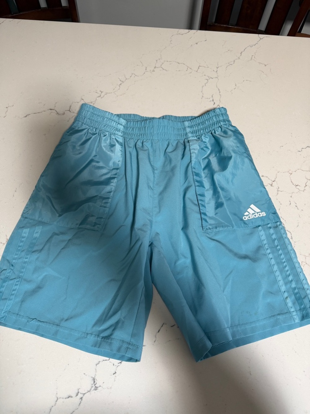 adidas Light Blue Kids Athletic Shorts